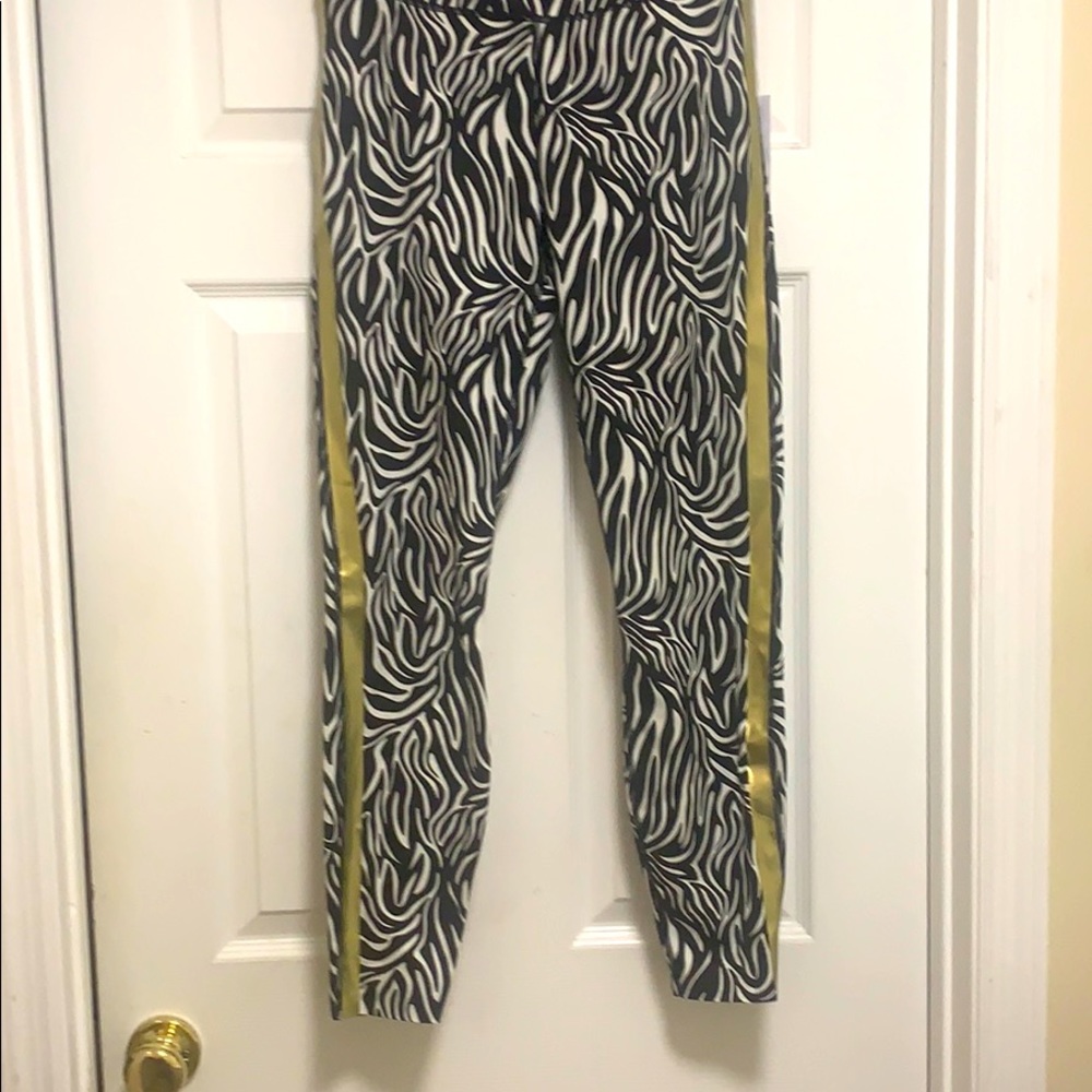 Zebra Print Fierce and Regal Leggings NWT-Med